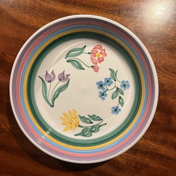 Caleca 10” Vegetable Bowl.  Meadow Print Collection - Picture 1 of 8